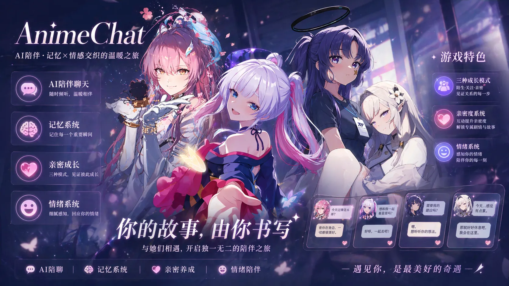AI Companion 角色互动游戏宣传图